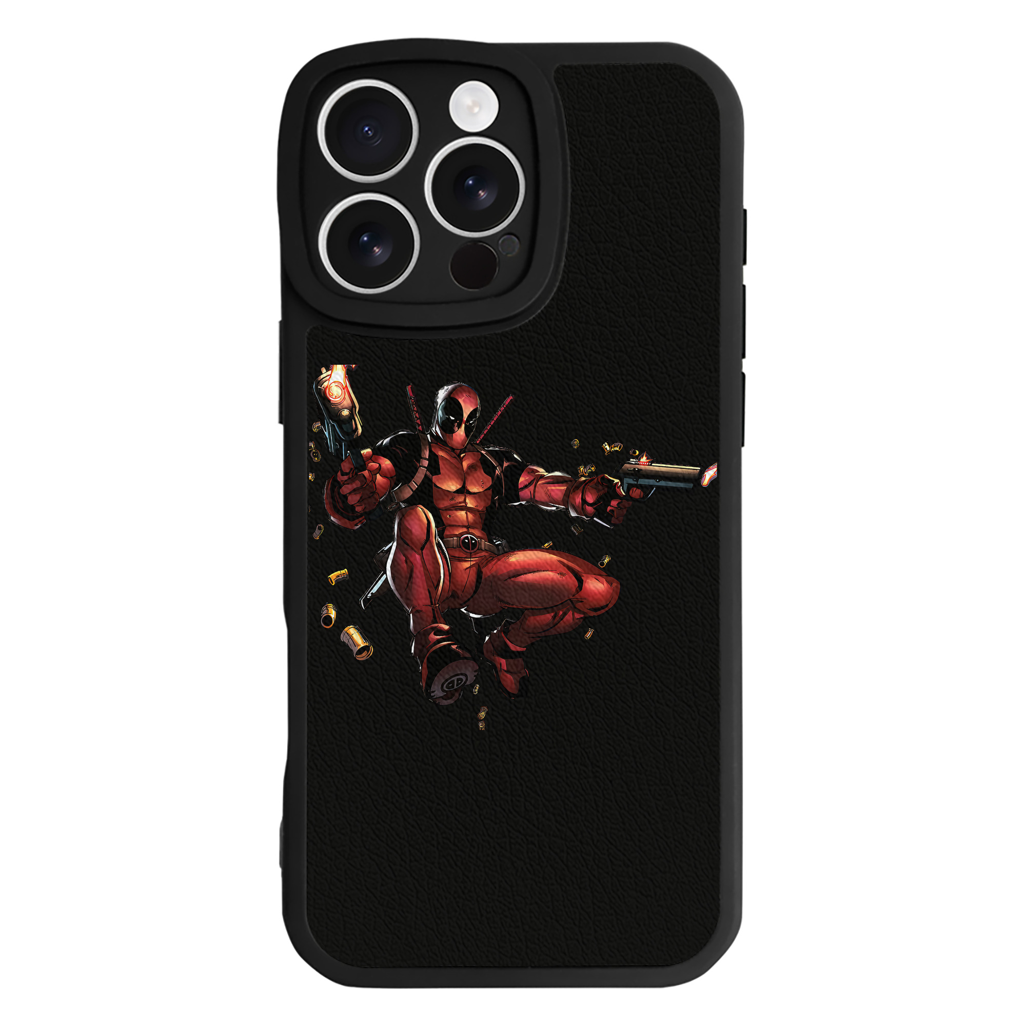 （画像用） Deadpool デッドプール 【iPhone 16シリーズ対応】シリコンスマホケース（レザー調） 材質：シリコン